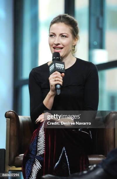 Actress Kelly MacDonald attends Build to discuss 'Goodbye Christopher Robin' at Build Studio on October 12, 2017 in New York City.