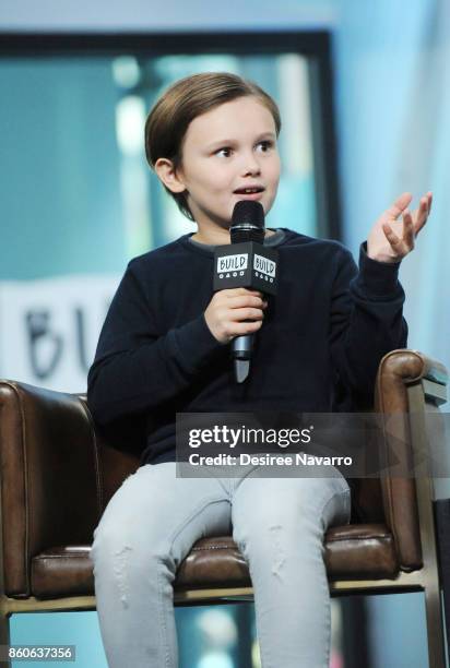 Actor Will Tilston attends Build to discuss 'Goodbye Christopher Robin' at Build Studio on October 12, 2017 in New York City.