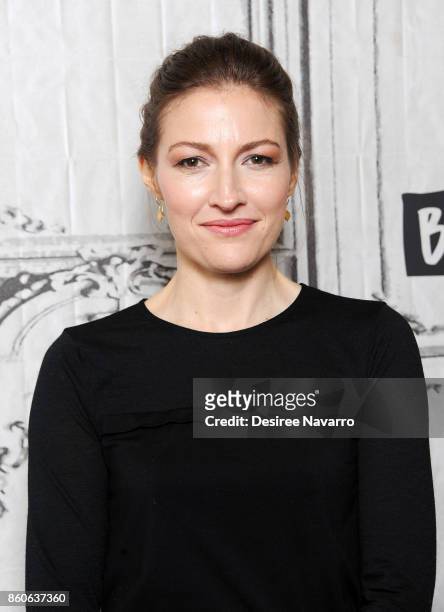 Actress Kelly MacDonald attends Build to discuss 'Goodbye Christopher Robin' at Build Studio on October 12, 2017 in New York City.