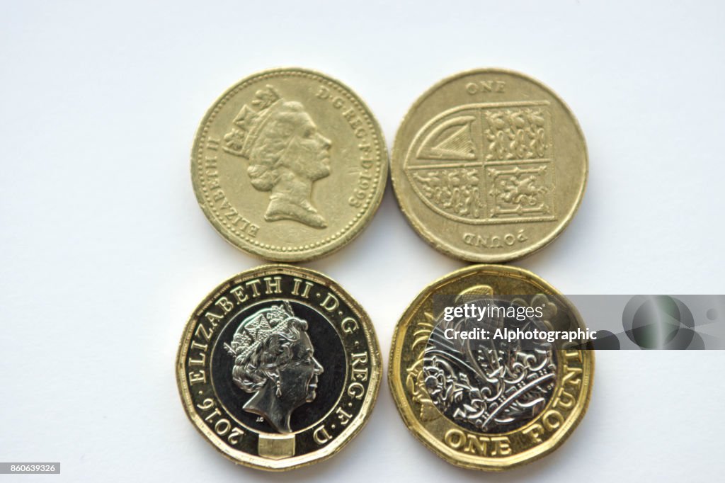New and old pound coins