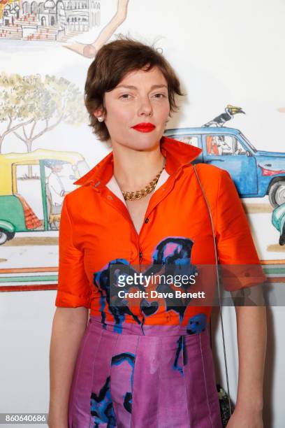 Camilla Rutherford attends the Travels to My Elephant racer send-off party hosted by Ruth Ganesh, Ben Elliot and Waris Ahluwalia in association with...
