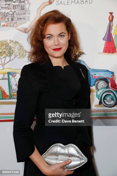 Jasmine Guinness attends the Travels to My Elephant racer send-off party hosted by Ruth Ganesh, Ben Elliot and Waris Ahluwalia in association with...