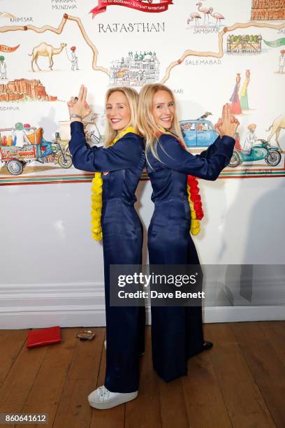 Mary Powys and Ruth Ganesh attend the Travels to My Elephant racer send-off party hosted by Ruth Ganesh, Ben Elliot and Waris Ahluwalia in...