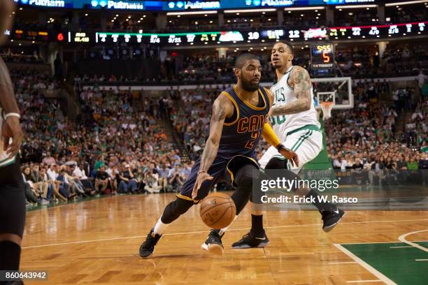 Playoffs: Cleveland Cavaliers Kyrie Irving in action vs Boston Celtics Gerald Green at TD Garden. Game 2. Boston, MA 5/19/2017 CREDIT: Erick W. Rasco