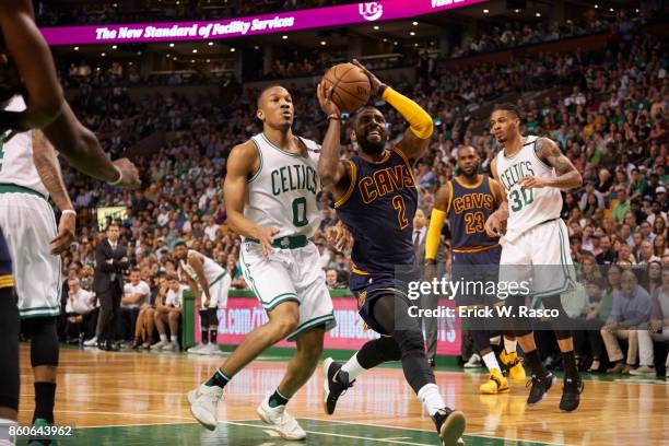 Playoffs: Cleveland Cavaliers Kyrie Irving in action vs Boston Celtics Avery Bradley at TD Garden. Game 2. Boston, MA 5/19/2017 CREDIT: Erick W. Rasco