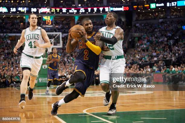 Playoffs: Cleveland Cavaliers Kyrie Irving in action vs Boston Celtics Terry Rozier at TD Garden. Game 2. Boston, MA 5/19/2017 CREDIT: Erick W. Rasco