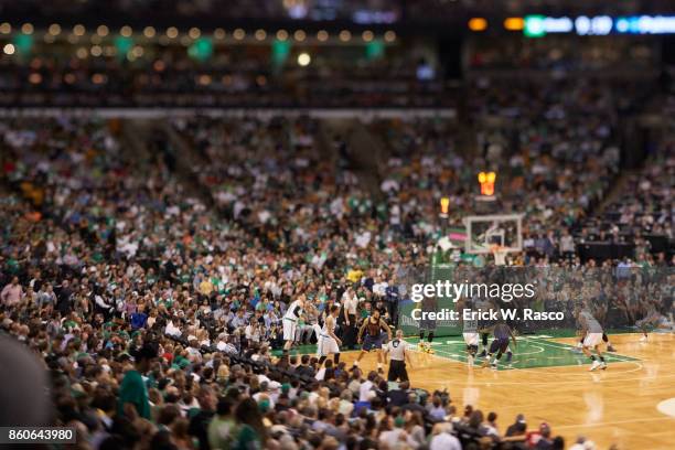 Playoffs: Aerial rear view of Boston Celtics Marcus Smart in action vs Cleveland Cavaliers at TD Garden. Game 2. Boston, MA 5/19/2017 CREDIT: Erick...