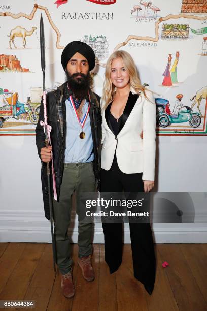 Waris Ahluwalia and Marissa Montgomery attend the Travels to My Elephant racer send-off party hosted by Ruth Ganesh, Ben Elliot and Waris Ahluwalia...