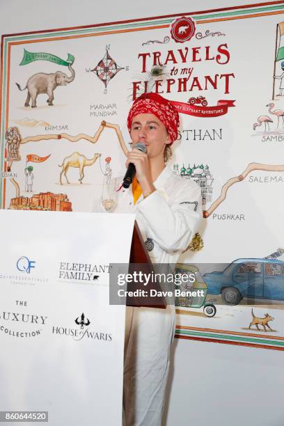 Freddie Mark attends the Travels to My Elephant racer send-off party hosted by Ruth Ganesh, Ben Elliot and Waris Ahluwalia in association with The...