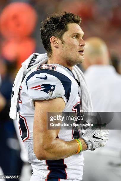 New England Patriots wide receiver Chris Hogan during an NFL football game between the New England Patriots and the Tampa Bay Buccaneers on October...