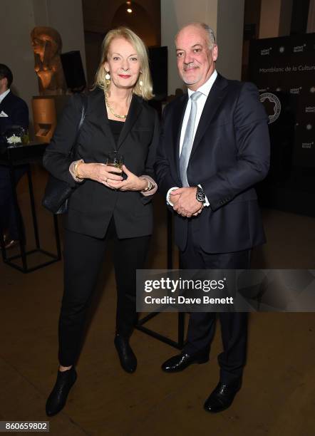 Lady Frances Sorrell and Kevin Boltman attend the Montblanc de la Culture Arts Patronage Award for the work of the Genesis Foundation at The British...