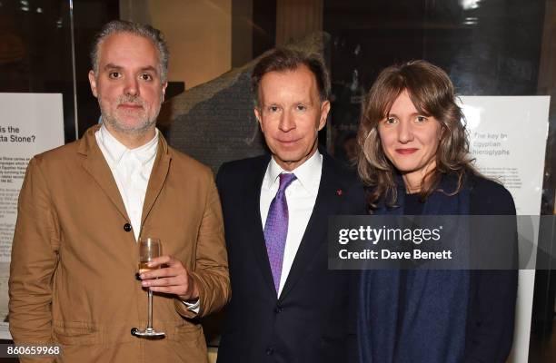 Hadrian Garrard, John Studzinski and Polly Staple attend the Montblanc de la Culture Arts Patronage Award for the work of the Genesis Foundation at...