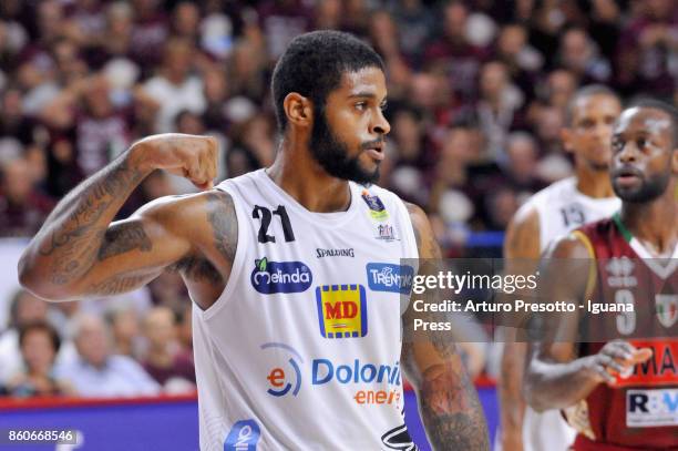 Chane Behanan of Dolomiti Energia looks over during the LBA LegaBasket of Serie A1 match between Reyer Umana Venezia and Aquila DOlomiti Energia...