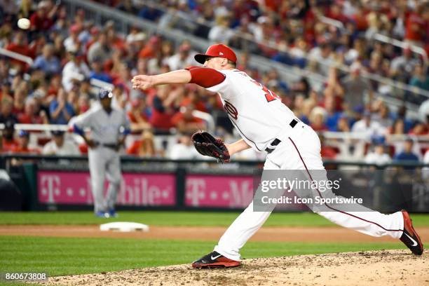 Washington Nationals relief pitcher Sammy Solis pitches during game two of the NLDS between the Chicago Cubs and the Washington Nationals on October...