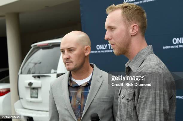 Tech Advisor Pat McCarty and the lone survivor of Yarnell Fire Brendan McDonough attend "Only The Brave" Nashville screening hosted by Dierks Bentley...