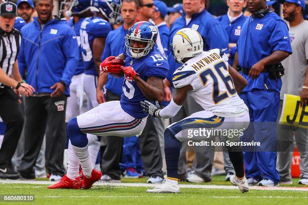 New York Giants wide receiver Brandon Marshall during the National Football League game between the New York Giants and the Los Angeles Chargers on...