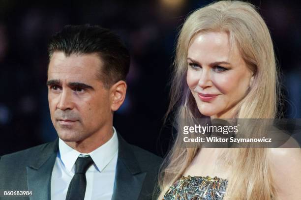Colin Farrell and Nicole Kidman attend the UK film premiere of 'The Killing of a Sacred Deer' at Odeon Leicester Square during the 61st BFI London...