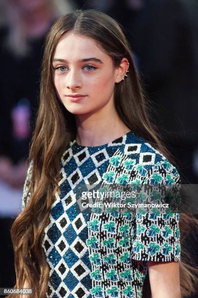 Raffey Cassidy arrives for the UK film premiere of 'The Killing of a Sacred Deer' at Odeon Leicester Square during the 61st BFI London Film Festival....