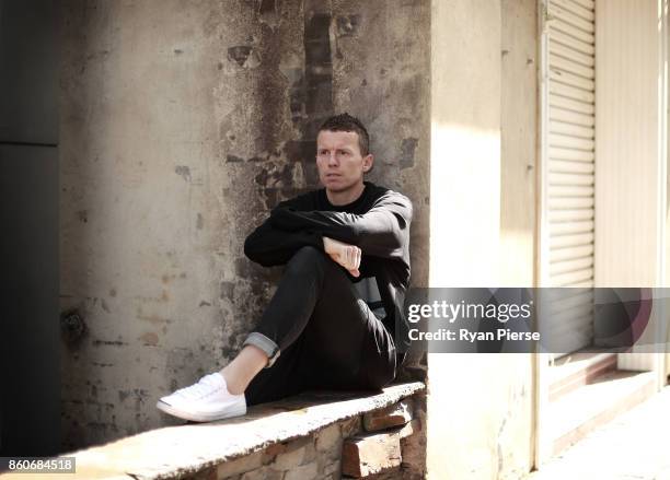 Australian Cricketer Peter Siddle poses during a portrait session in Waterloo on October 11, 2017 in Sydney, Australia.