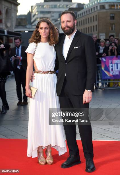 Ariane Labed and Yorgos Lanthimos attend the Headline Gala Screening & UK Premiere of "Killing of a Sacred Deer" during the 61st BFI London Film...