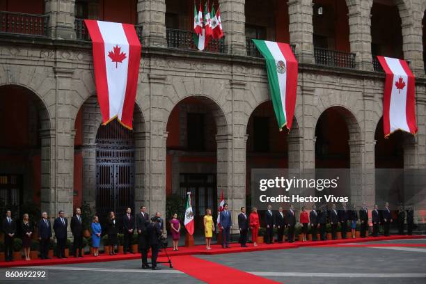 Sophie Gregoire Trudeau, Canadian Prime Minister Justin Trudeau, Enrique Peña Nieto President of Mexico and Mexican First Lady Angelica Rivera pose...