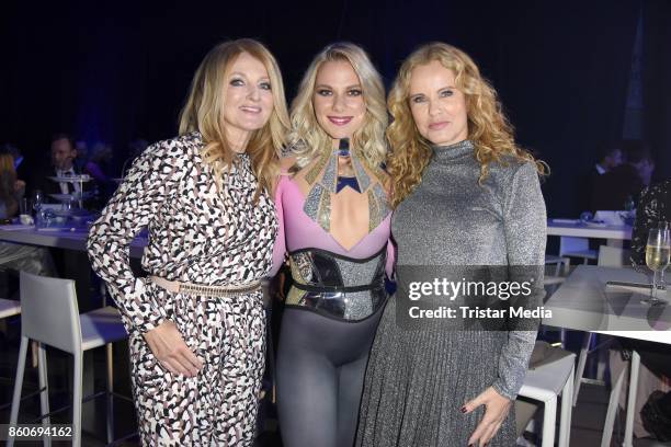 Frauke Ludowig, Cheyenne Pahde and Katja Burkard during the Holiday on Ice Season Opening 2017/18 at Volksbank Arena on October 12, 2017 in Hamburg,...