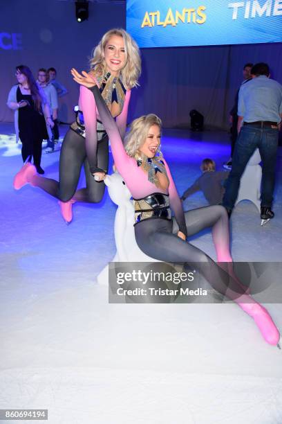 Cheyenne Pahde and her sister Valentina Pahde during the Holiday on Ice Season Opening 2017/18 at Volksbank Arena on October 12, 2017 in Hamburg,...