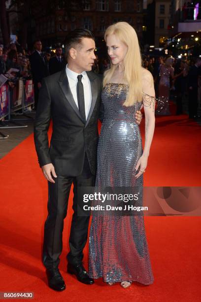 Nicole Kidman and Colin Farrell attend the Headline Gala Screening & UK Premiere of "Killing of a Sacred Deer" during the 61st BFI London Film...