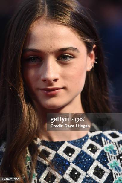 Raffey Cassidy attends the Headline Gala Screening & UK Premiere of "Killing of a Sacred Deer" during the 61st BFI London Film Festival on October...