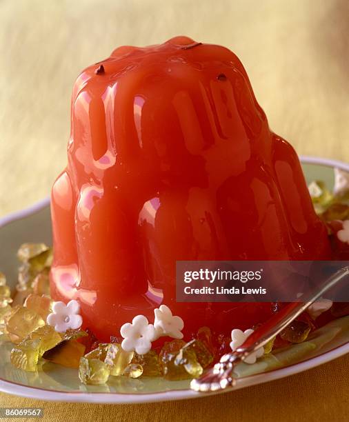 watermelon gelatin mold - jello mold stock pictures, royalty-free photos & images