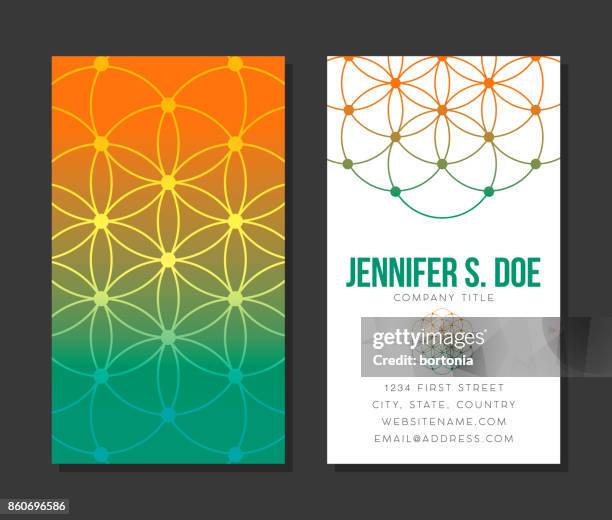 ilustraciones, imágenes clip art, dibujos animados e iconos de stock de plantilla de tarjeta de visita de geometría sagrada - geometría sagrada