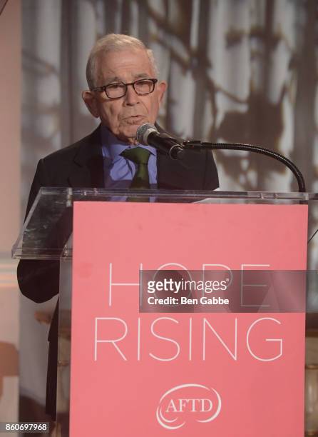 Owner, Advance Publications Donald Newhouse speaks on stage during The Association for Frontotemporal Degeneration's Hope Rising Benefit at The...