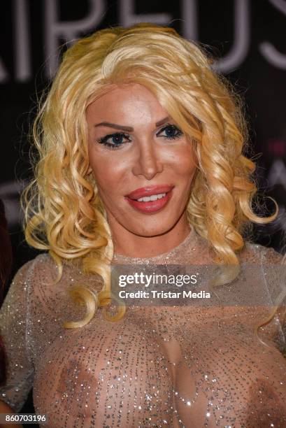 Transgender-Model Edona James during the Venus Erotic Fair Opening 2017 on October 12, 2017 in Berlin, Germany.