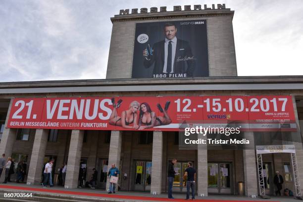 Exterior view of the Venus Erotic Fair Opening 2017 on October 12, 2017 in Berlin, Germany.