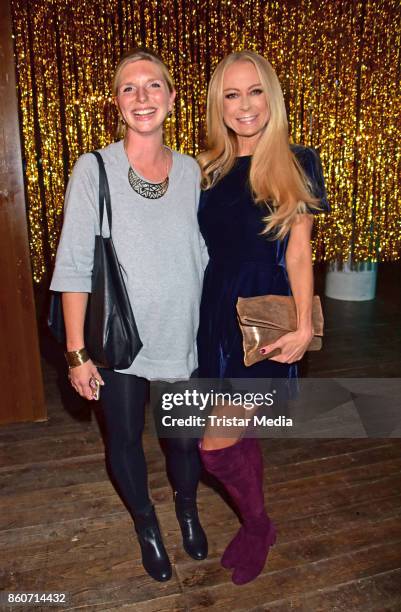 Lea-Sophie Cramer and Jenny Elvers attend the Amorelie Christmas Calender Launch Dinner on October 12, 2017 in Berlin, Germany.