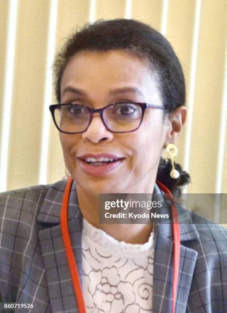 Elayne Whyte Gomez, chairwoman of U.N. Negotiations for a treaty banning nuclear weapons, seen in this file photo, called on nations on Oct. 12, 2017...