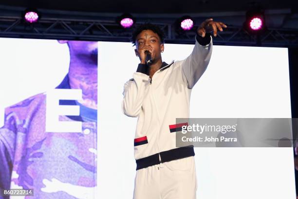 Savage performs on stage at the 2017 REVOLT Music Conference - Chairman's Welcome Ceremony at Eden Roc Hotel on October 12, 2017 in Miami Beach,...