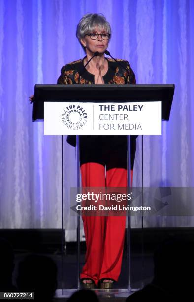 Actress Rita Moreno speaks at Paley Honors in Hollywood: A Gala Celebrating Women in Television at the Beverly Wilshire Four Seasons Hotel on October...
