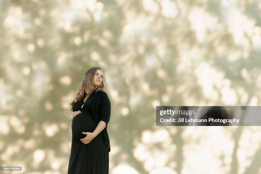 Stunning Portrait of Expectant Mother of Twins in Dramatic Light