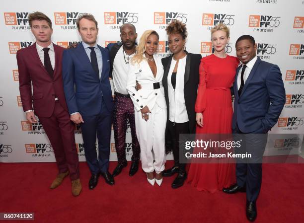 Garrett Hedlund, Jason Clarke, Rob Morgan, Mary J. Blige, Director Dee Rees, Carey Mulligan and Jason Mitchell attend the 55th New York Film Festival...