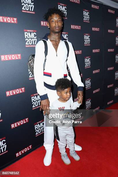 Savage attends the 2017 REVOLT Music Conference - Chairman's Welcome Ceremony at Eden Roc Hotel on October 12, 2017 in Miami Beach, Florida.