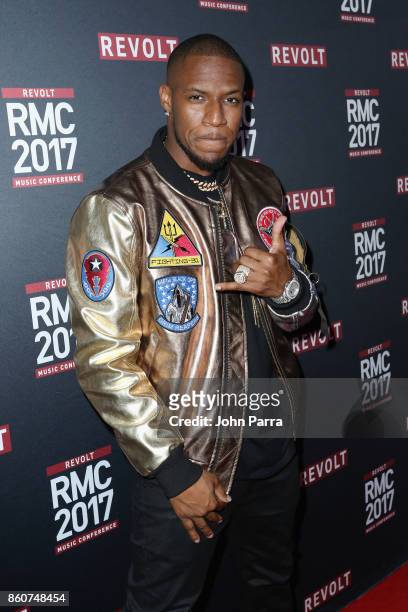 Roccstar attends the 2017 REVOLT Music Conference - Chairman's Welcome Ceremony at Eden Roc Hotel on October 12, 2017 in Miami Beach, Florida.