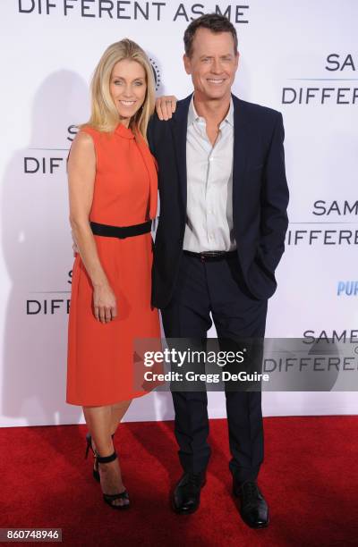 Greg Kinnear and Helen Labdon arrive at the premiere of Paramount Pictures and Pure Flix Entertainment's "Same Kind Of Different As Me" at Westwood...