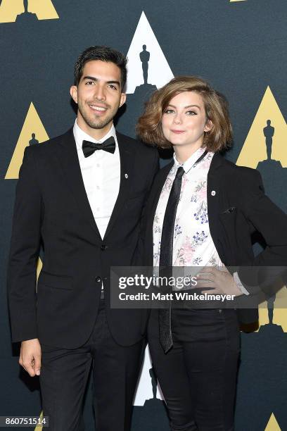 Esteban Bravo and Beth David attend the Academy of Motion Picture Arts and Sciences 44th Student Academy Awards at Samuel Goldwyn Theater on October...