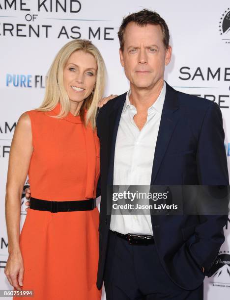 Actor Greg Kinnear and wife Helen Labdon attend the premiere of "Same Kind of Different as Me" at Westwood Village Theatre on October 12, 2017 in...