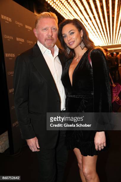 Boris Becker and his wife Lilly Becker during the grand opening of Roomers & IZAKAYA on October 12, 2017 in Munich, Germany.