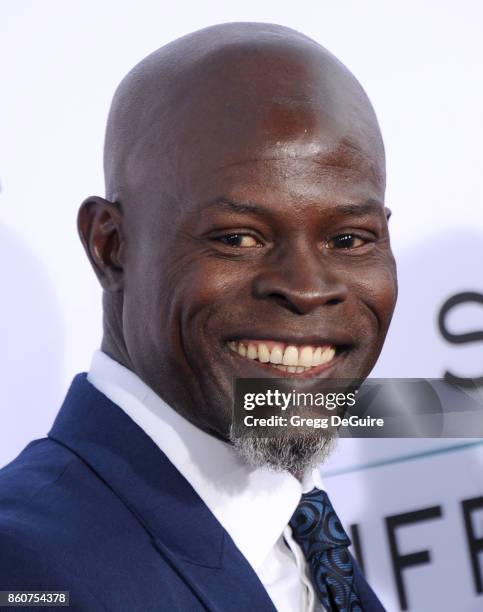 Djimon Hounsou arrives at the premiere of Paramount Pictures and Pure Flix Entertainment's "Same Kind Of Different As Me" at Westwood Village Theatre...