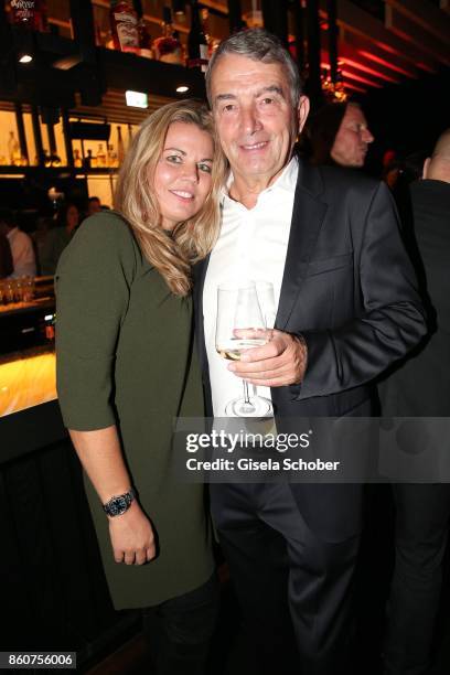 Wolfgang Niersbach and his girlfriend Marion Popp during the grand opening of Roomers & IZAKAYA on October 12, 2017 in Munich, Germany.