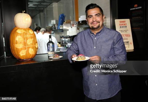 Chef and event host Aaron Sanchez attends Food Network & Cooking Channel New York City Wine & Food Festival Presented By Coca-Cola - Tacos & Tequila...