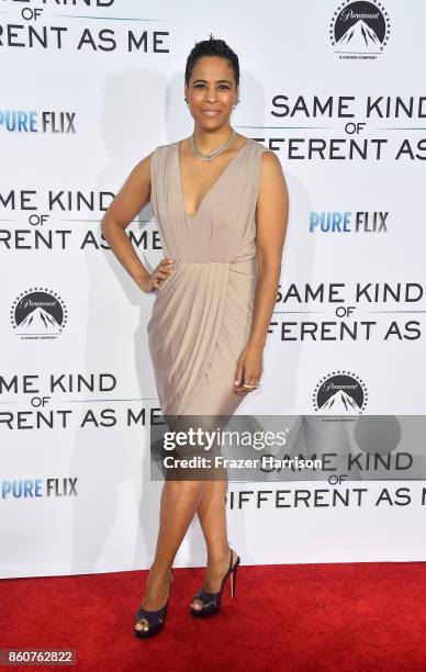 Daphne Wayans, attends the Premiere Of Paramount Pictures And Pure Flix Entertainment's "Same Kind Of Different As Me" at Westwood Village Theatre on...